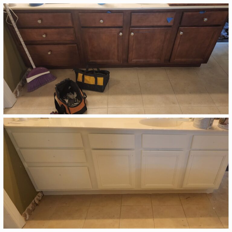 interior cabinet painting McDonough GA before and after