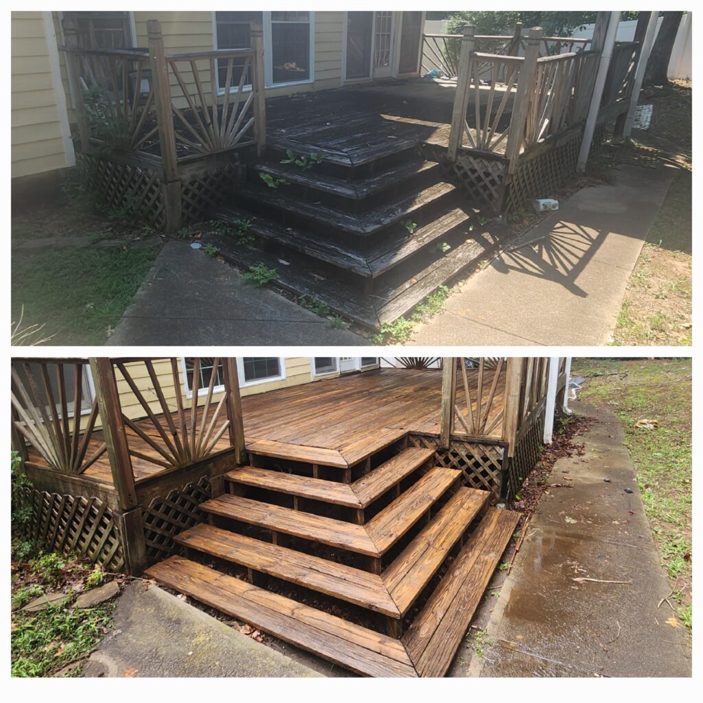 Pressure Washing before and after in McDonough, GA